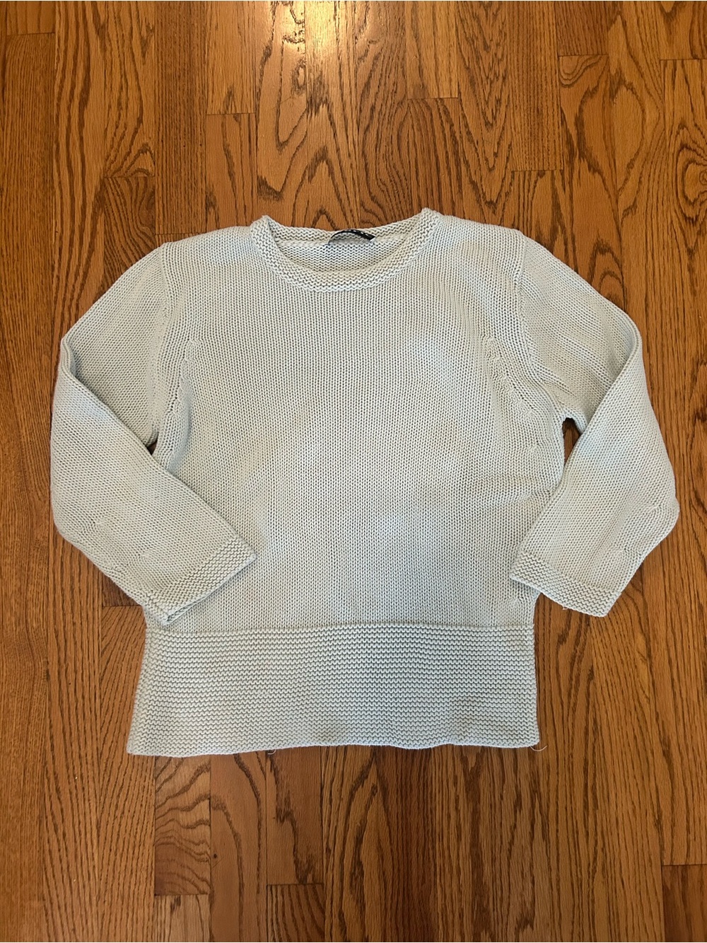Women’s Crewneck Knit Sweater in Light Blue